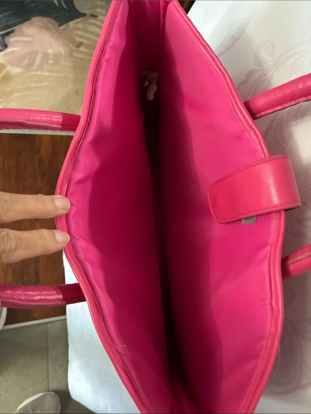 Disney Pink Quilted Laptop Tote Bag